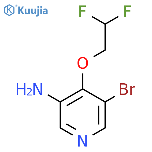 5-bromo-4-(2,2-difluoroethoxy)pyridin-3-amine structure