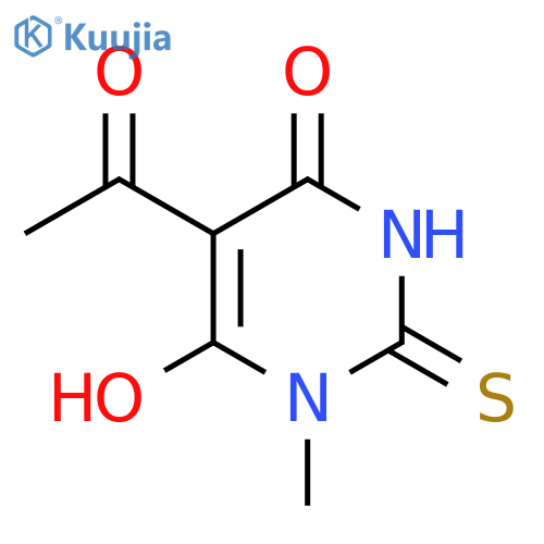 5-Acetyl-6-hydroxy-1-methyl-2-thioxo-2,3-dihydro-4(1H)-pyrimidinone structure