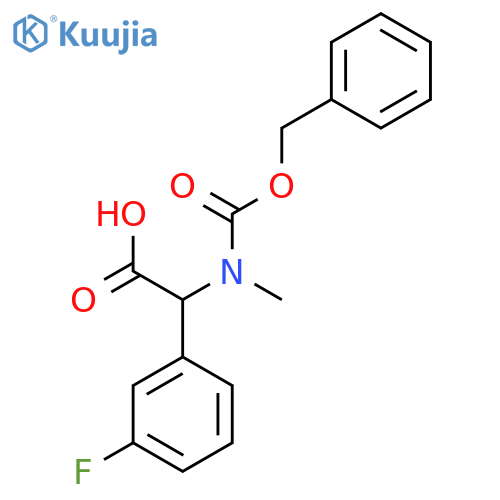 2-{(benzyloxy)carbonyl(methyl)amino}-2-(3-fluorophenyl)acetic acid structure
