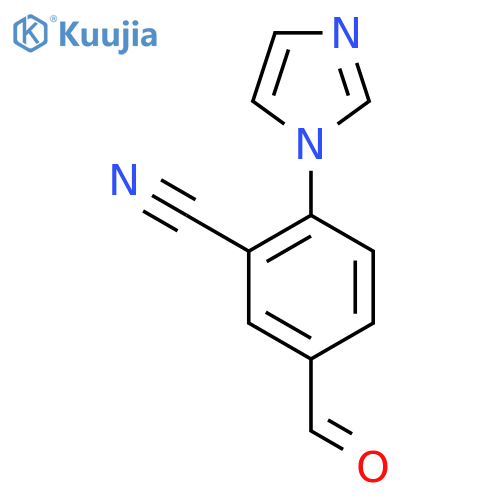 5-formyl-2-(1H-imidazol-1-yl)benzonitrile structure