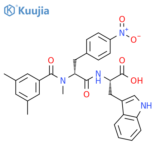 L-Tryptophan,N-[N-(3,5-dimethylbenzoyl)-N-methyl-4-nitro-D-phenylalanyl]- structure