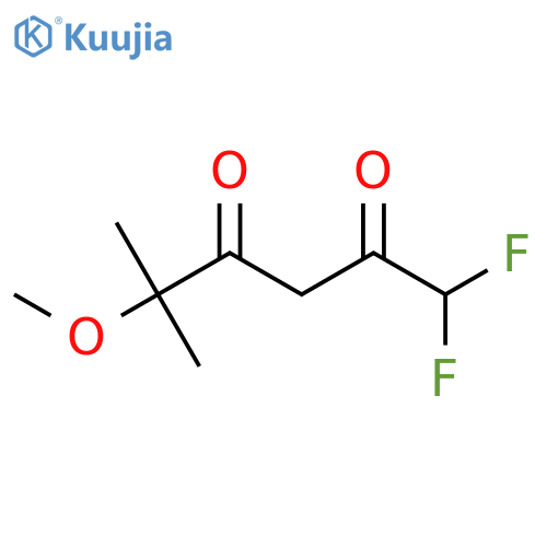 1,1-difluoro-5-methoxy-5-methylhexane-2,4-dione structure