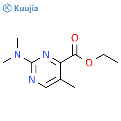 4-Pyrimidinecarboxylic acid, 2-(dimethylamino)-5-methyl-, ethyl ester structure