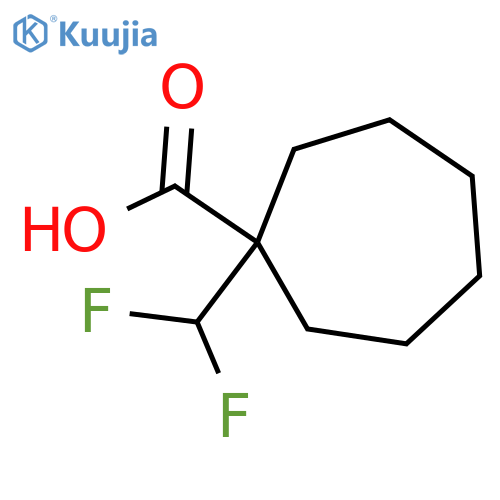 1-(Difluoromethyl)cycloheptane-1-carboxylic acid structure
