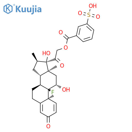 Pregna-1,4-diene-3,20-dione,9-fluoro-11,17-dihydroxy-16-methyl-21-[(3-sulfobenzoyl)oxy]-, (11b,16a)- structure