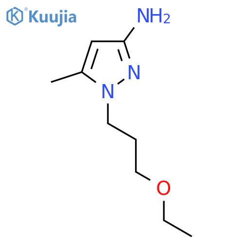 1-(3-ethoxypropyl)-5-methyl-1H-pyrazol-3-amine structure