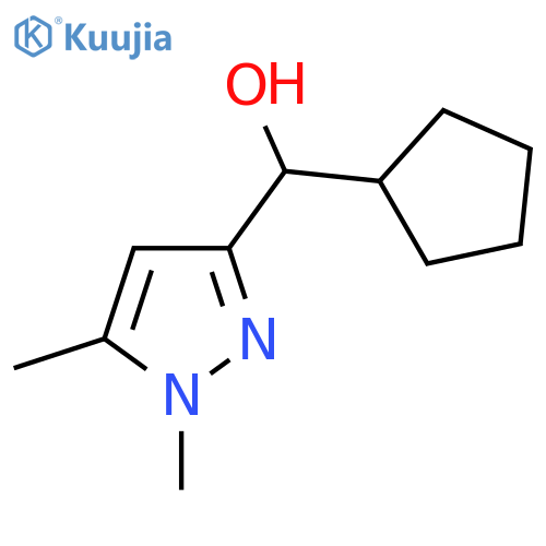 cyclopentyl(1,5-dimethyl-1H-pyrazol-3-yl)methanol structure