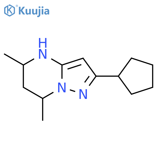 2-cyclopentyl-5,7-dimethyl-4H,5H,6H,7H-pyrazolo1,5-apyrimidine structure
