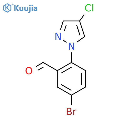 5-Bromo-2-(4-chloro-1H-pyrazol-1-yl)benzaldehyde structure