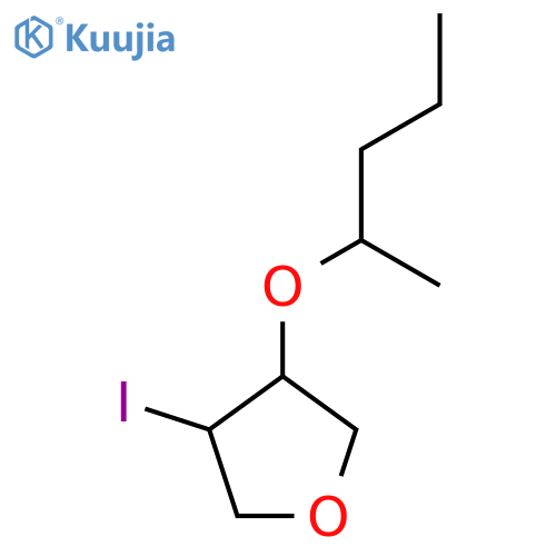 3-iodo-4-(pentan-2-yloxy)oxolane structure