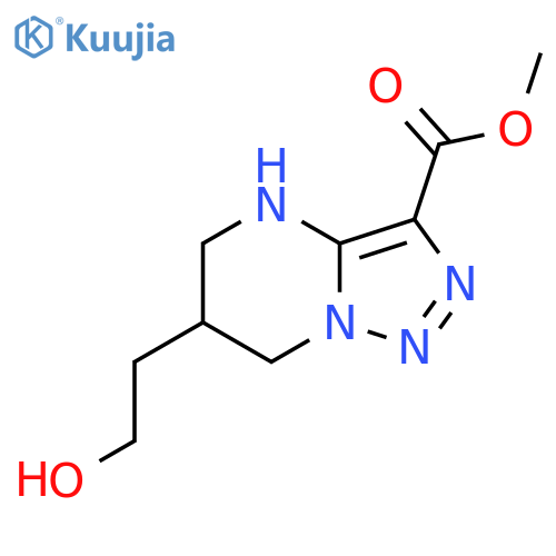 methyl 6-(2-hydroxyethyl)-4H,5H,6H,7H-1,2,3triazolo1,5-apyrimidine-3-carboxylate structure