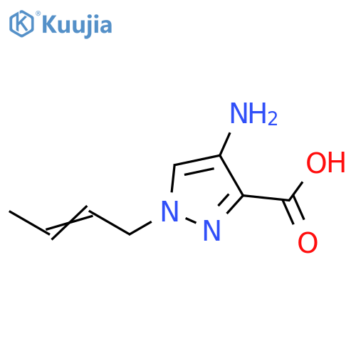 4-amino-1-(but-2-en-1-yl)-1H-pyrazole-3-carboxylic acid structure