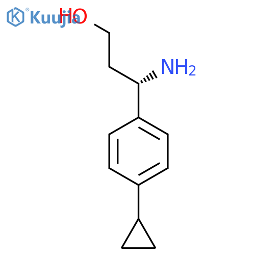 (3S)-3-amino-3-(4-cyclopropylphenyl)propan-1-ol structure
