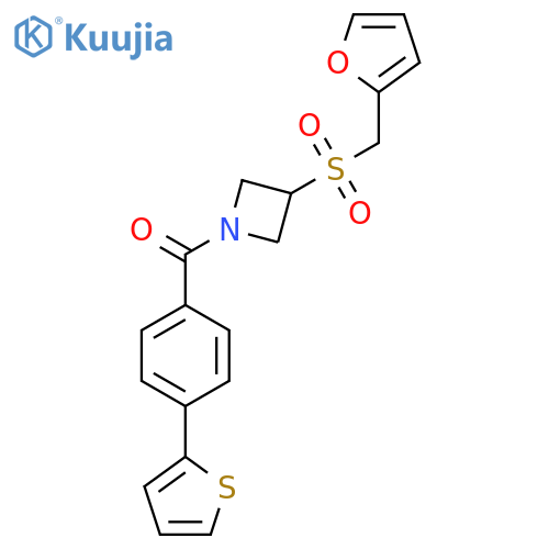 3-(furan-2-yl)methanesulfonyl-1-4-(thiophen-2-yl)benzoylazetidine structure