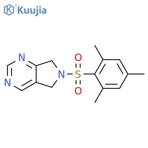 6-(2,4,6-trimethylbenzenesulfonyl)-5H,6H,7H-pyrrolo3,4-dpyrimidine structure