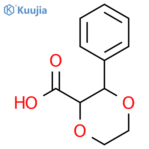 3-Phenyl-1,4-dioxane-2-carboxylic acid structure