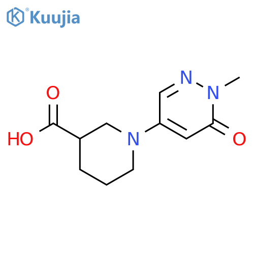 1-(1-methyl-6-oxo-1,6-dihydropyridazin-4-yl)piperidine-3-carboxylic acid structure