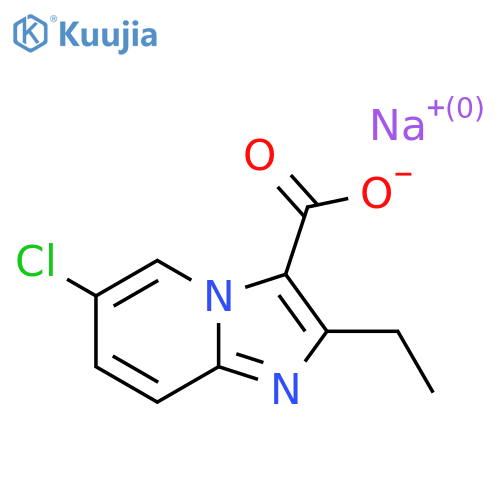 sodium 6-chloro-2-ethylimidazo1,2-apyridine-3-carboxylate structure