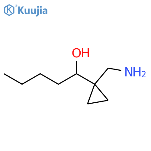 1-[1-(aminomethyl)cyclopropyl]pentan-1-ol structure