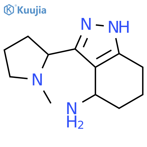 3-(1-Methylpyrrolidin-2-yl)-4,5,6,7-tetrahydro-1H-indazol-4-amine structure