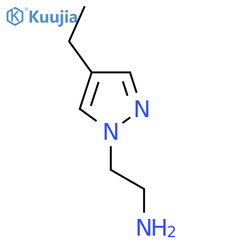 2-(4-ethyl-1H-pyrazol-1-yl)ethan-1-amine structure