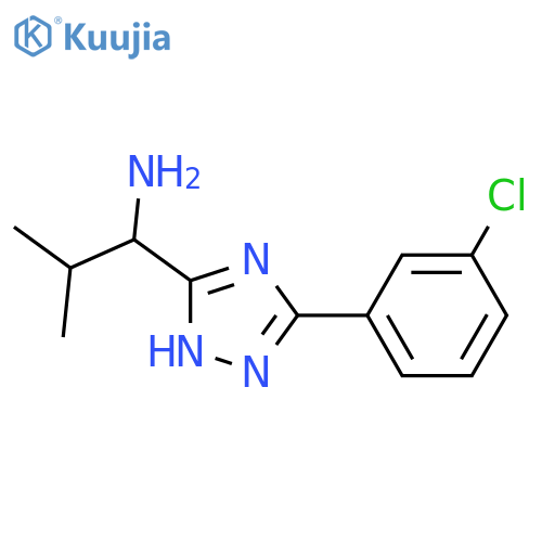 1-[5-(3-Chloro-phenyl)-2H-[1,2,4]triazol-3-yl]-2-methyl-propylamine structure