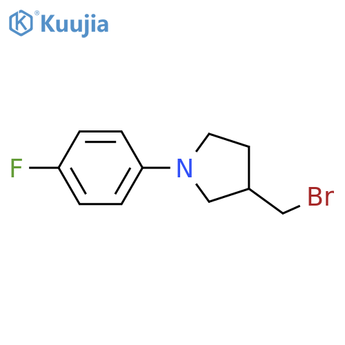 3-Bromomethyl-1-(4-fluoro-phenyl)-pyrrolidine structure