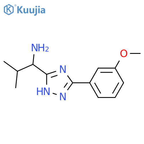 1-[5-(3-Methoxy-phenyl)-2H-[1,2,4]triazol-3-yl]-2-methyl-propylamine structure