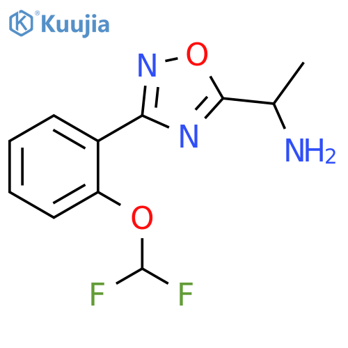 1-[3-(2-Difluoromethoxy-phenyl)-[1,2,4]oxadiazol-5-yl]-ethylamine structure