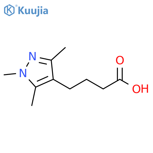 4-(1,3,5-trimethyl-1H-pyrazol-4-yl)butanoic acid structure