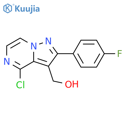 [4-Chloro-2-(4-fluoro-phenyl)-pyrazolo[1,5-a]pyrazin-3-yl]-methanol structure