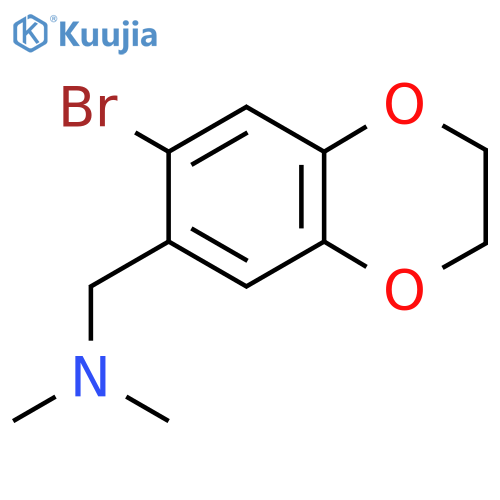 1-(7-Bromo-2,3-dihydrobenzo[b][1,4]dioxin-6-yl)-N,N-dimethylmethanamine structure