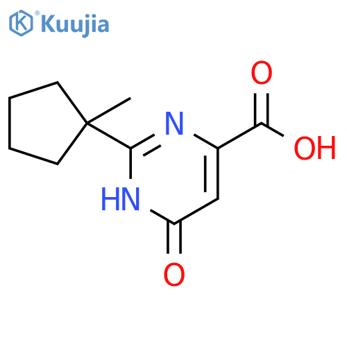 4-Pyrimidinecarboxylic acid, 1,6-dihydro-2-(1-methylcyclopentyl)-6-oxo- structure