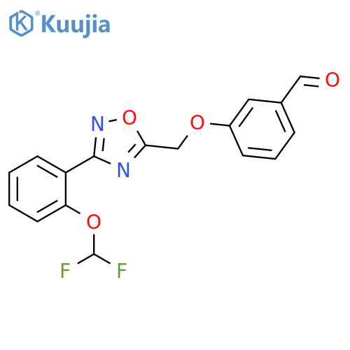 3-[3-(2-Difluoromethoxy-phenyl)-[1,2,4]oxadiazol-5-ylmethoxy]-benzaldehyde structure