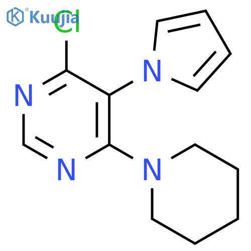 4-Chloro-6-piperidin-1-yl-5-pyrrol-1-yl-pyrimidine structure
