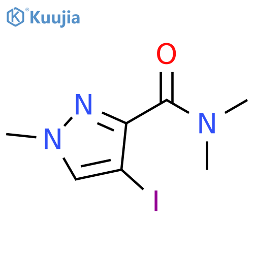 4-Iodo-1-methyl-1H-pyrazole-3-carboxylic acid dimethylamide structure