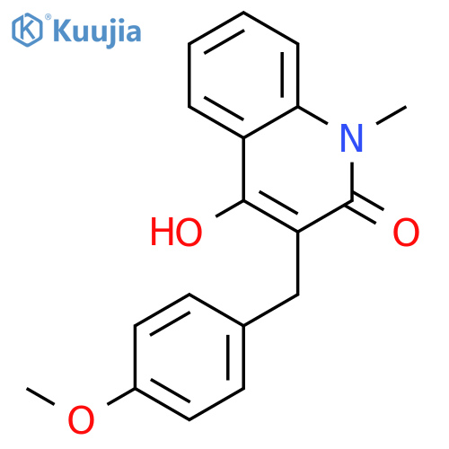 2(1H)-Quinolinone, 4-hydroxy-3-[(4-methoxyphenyl)methyl]-1-methyl- structure