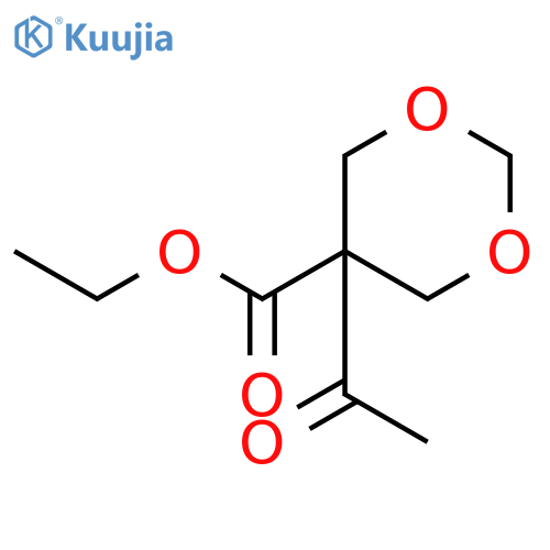 1,3-Dioxane-5-carboxylic acid, 5-acetyl-, ethyl ester structure
