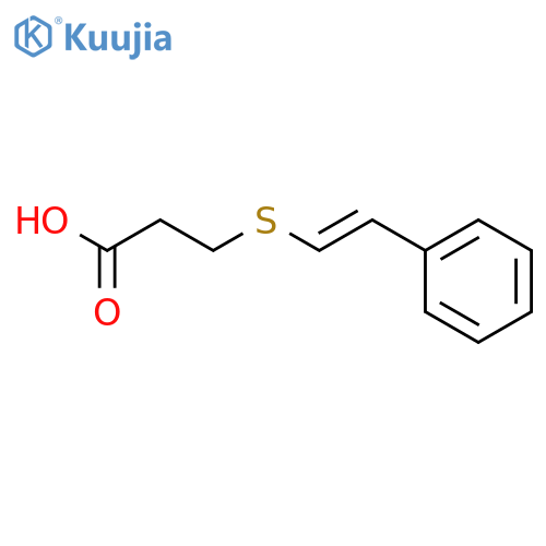 Propanoic acid,3-[(2-phenylethenyl)thio]- structure