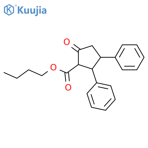 Butyl 5-oxo-2,3-diphenylcyclopentane-1-carboxylate structure