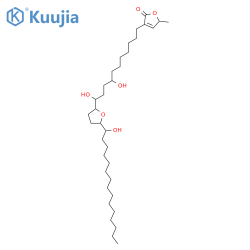 (5S)-3-[(8R,11R)-8,11-dihydroxy-11-{(2R,5R)-5-[(1R)-1-hydroxypentadecyl]tetrahydrofuran-2-yl}undecyl]-5-methylfuran-2(5H)-one structure