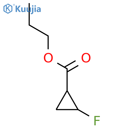 Cyclopropanecarboxylicacid, 2-fluoro-, propyl ester, (1R-cis)- (9CI) structure