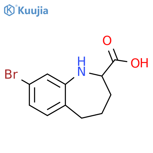 8-bromo-2,3,4,5-tetrahydro-1H-benzo[b]azepine-2-carboxylic acid structure