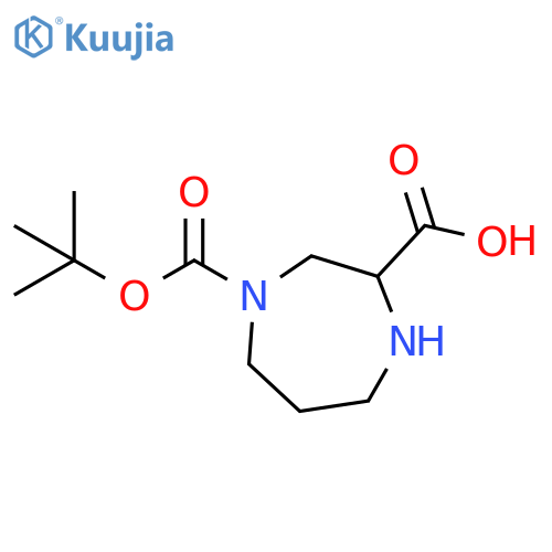 4-(tert-butoxy)carbonyl-1,4-diazepane-2-carboxylic acid structure