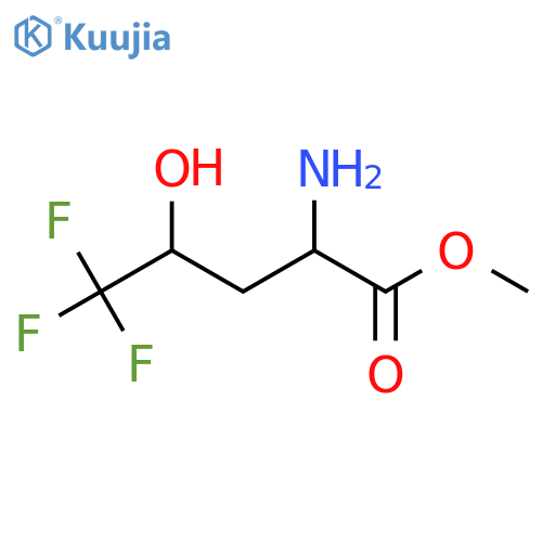 methyl 2-amino-5,5,5-trifluoro-4-hydroxypentanoate structure