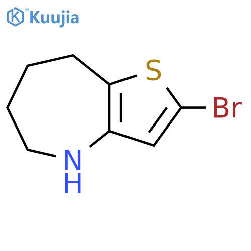 4H-Thieno[3,2-b]azepine, 2-bromo-5,6,7,8-tetrahydro- structure