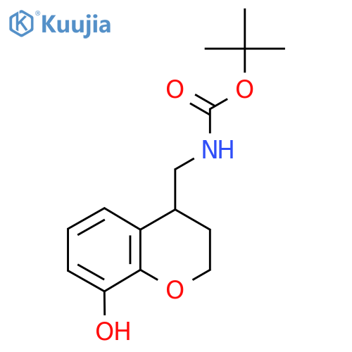 tert-butyl N-(8-hydroxy-3,4-dihydro-2H-1-benzopyran-4-yl)methylcarbamate structure