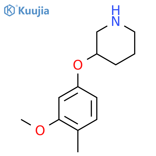 3-(3-Methoxy-4-methylphenoxy)piperidine structure