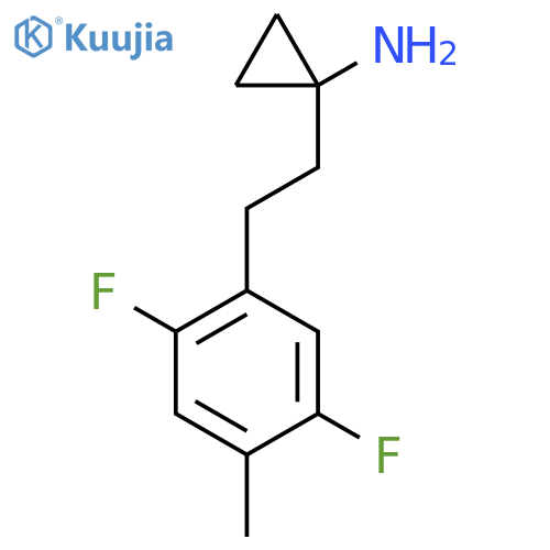 1-2-(2,5-difluoro-4-methylphenyl)ethylcyclopropan-1-amine structure