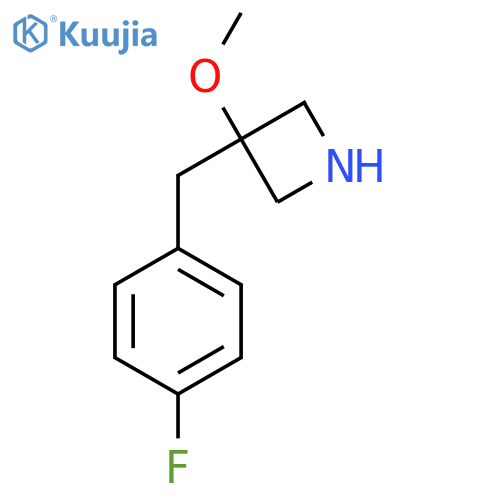 3-(4-fluorophenyl)methyl-3-methoxyazetidine structure